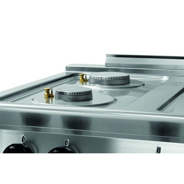 Gasfornuis MFG 7340 | 6 Kookpitten | 3x 3.5kW + 3x 6kW | Elektrische Oven | 2/1 GN | 6kW | 1200x700x910(h)mm