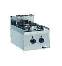 Bartscher Gasfornuis 600 2 kookpitten | 1x 3,5 kW voor 1x 6 kW achter | 400x600x290(h)mm Bartscher Gasfornuis 600 2 kookpitten | 1x 3,5 kW voor 1x 6 kW achter | 400x600x290(h)mm