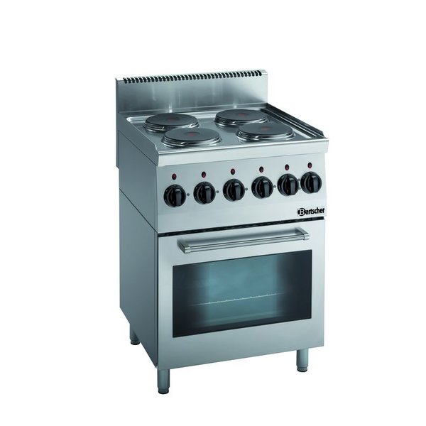 Fornuis | Elektrisch | EO | 4 Kookplaten | 4x 2kW | Elektrische Oven | 58L | 2.2kW | 600x600x900(h)mm