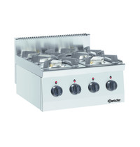 Bartscher Gasfornuis TA 4 kookpitten | 2x 3,5 kW/h voor 2x 6 kW/h achter | 600x600x290(h)mm Bartscher Gasfornuis TA 4 kookpitten | 2x 3,5 kW/h voor 2x 6 kW/h achter | 600x600x290(h)mm