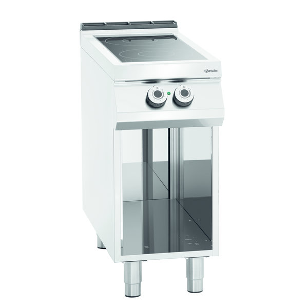 Fornuis | Elektrisch | Keramisch | 2 Kookplaten | 2x 4kW | Open Onderstel | 400x900x900(h)mm