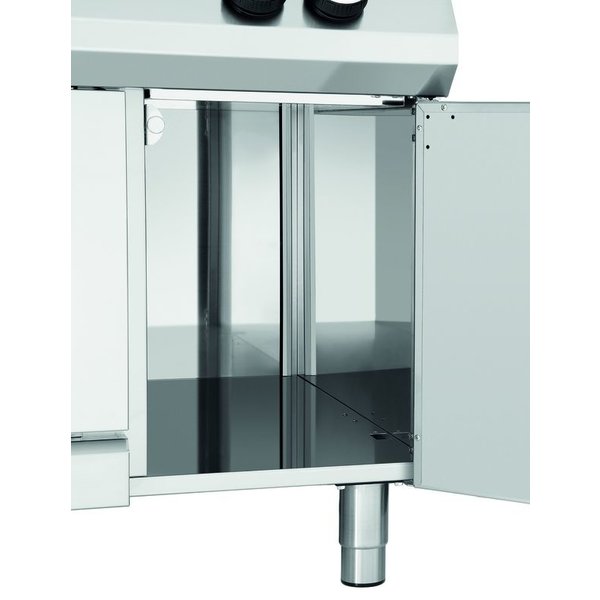 Fornuis | Elektrisch | EBO | 6 Kookplaten | 6x 4kW | Elektrische Oven | 2/1 GN | 5.6kW | 1200x900x900(h)mm
