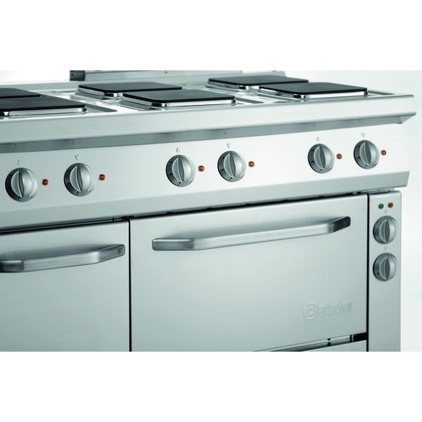 Fornuis | Elektrisch | EBP | 6 Kookplaten | 6x 2.6kW | Elektrische Oven | 1/1 GN | 58L | 3.65kW | 1200x700x850(h)mm