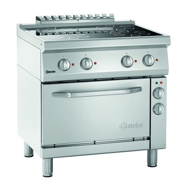 Fornuis | Elektrisch | EBO | 4 Kookplaten | 4x 2.3kW | Elektrische Oven | 1/1 GN | 58L | 3.6kW | 800x700x850(h)mm