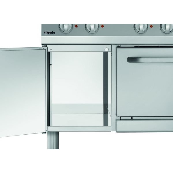 Fornuis | Elektrisch | EBO | 6 Kookplaten | 6x 2.6kW | Elektrische Oven | 1/1 GN | 58L | 3.65kW | 1200x700x850(h)mm
