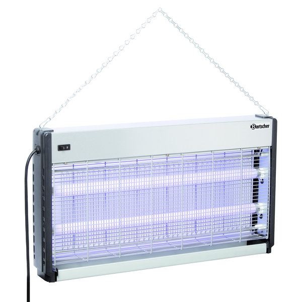 Insectenverdelger | Zilver V-65 | 2x 20W UV-A TL Buizen | 230V | 645x100x365(h)mm