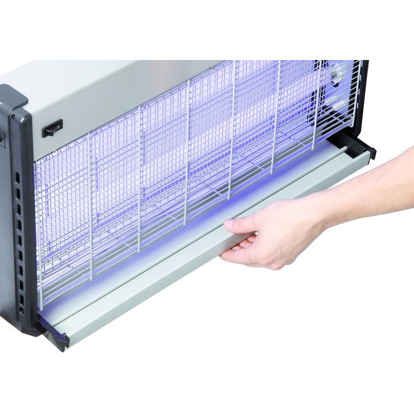 Insectenverdelger | Zilver V-65 | 2x 20W UV-A TL Buizen | 230V | 645x100x365(h)mm