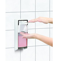Bartscher Zeepdispenser aluminium PS 0,9L | Een hands bediening | 95x222x330(h)mm