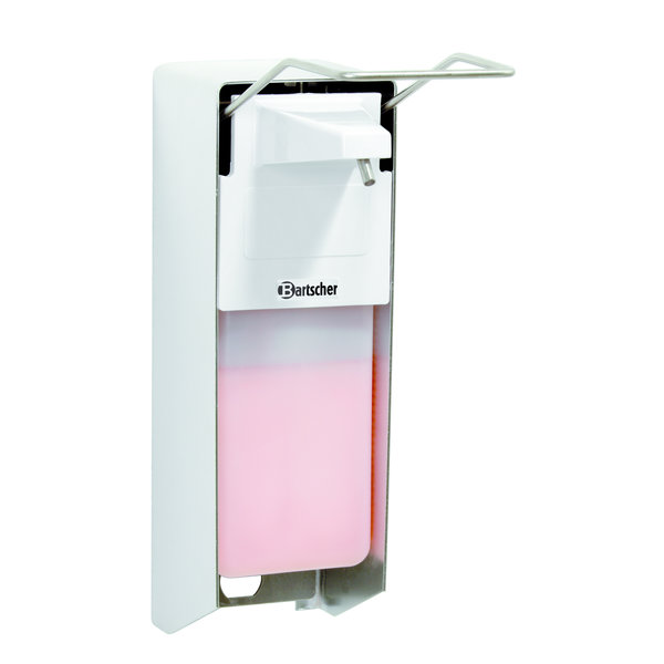 Zeepdispenser aluminium PS 0,9L | Een hands bediening | 95x222x330(h)mm