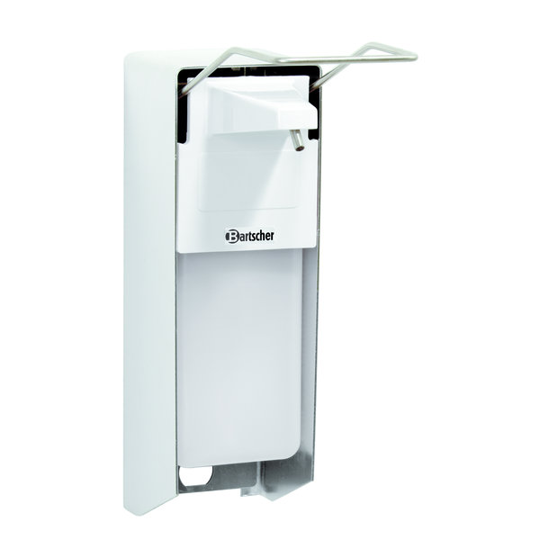 Zeepdispenser aluminium PS 0,9L | Een hands bediening | 95x222x330(h)mm