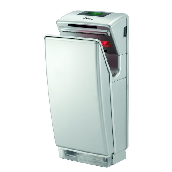 Handendroger | Zilver/Grijs Jet 1800 | 1.8kW | Cap. 47L/sec | 295x240x650(h)mm