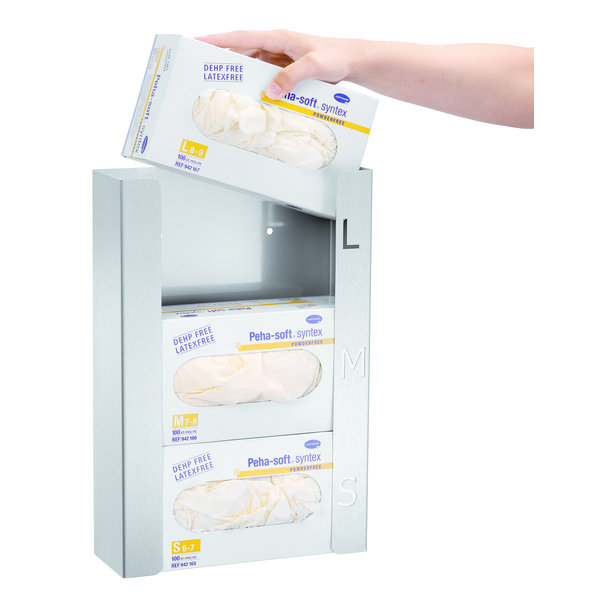 Handschoendispenser K30 RVS | Inschuiven van de verpakking | 260x95x390(h)mm