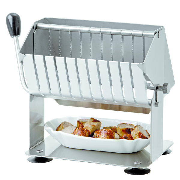 Curryworst-snijder handmatig | Schijfdikte 17,5mm | 300x115x210(h)mm