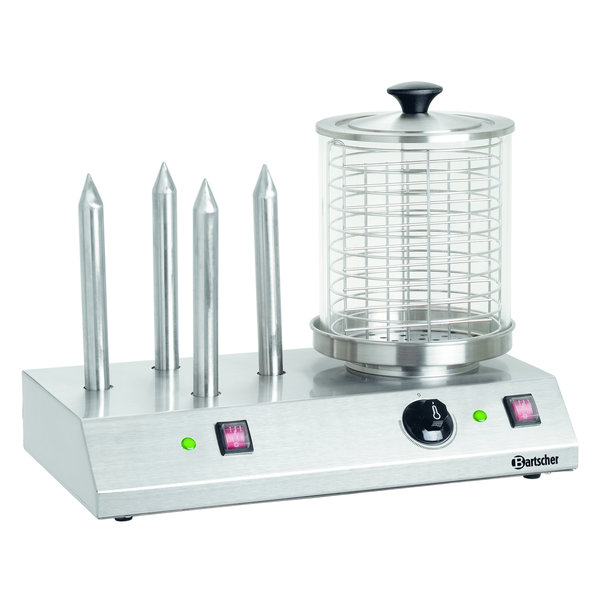 Hotdog koker | Elektrisch | 230V | Cap. Toaststangen 4 | 500x285x390(h)mm