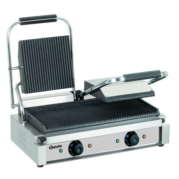 Contactgrill 3600 2R | Geribbeld | 3.6kW | Grillplaten Gietijzer/Geëmailleerd | 570x395x210(h)mm