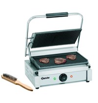 Bartscher Contact/Paninigrill 1R geribbeld | 2,2 kW/h | Grillplaten gietijzer/geëmailleerd | 410x400x200(h)mm Bartscher Contact/Paninigrill 1R geribbeld | 2,2 kW/h | Grillplaten gietijzer/geëmailleerd | 410x400x200(h)mm