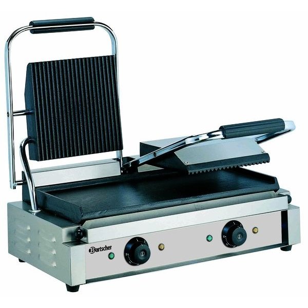 Contactgrill 3600 2GR | Geribbeld/Glad | 3.6 kW | Grillplaten Gietijzer/Geëmailleerd | 570x395x210(h)mm