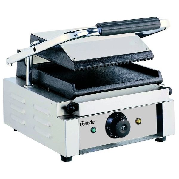 Contactgrill 1800 1GR | Geribbeld/Glad | 1.8kW | Grillplaten Gietijzer/Geëmailleerd | 290x395x210(h)mm