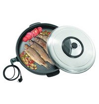 Bartscher Multipan rond zwart 10L | 1,6 KW/h | 615x555x180(h)mm Bartscher Multipan rond zwart 10L | 1,6 KW/h | 615x555x180(h)mm