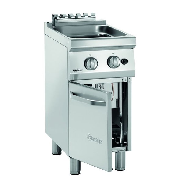 Pastakoker op onderstel gas 24L | Ingebouwde aftapkraan | 8.7kW | 400x700x850(h)mm