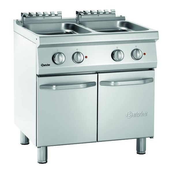 Pastakoker elektrisch op onderstel 2x 24L | Ingebouwde aftapkraan | 14kW | 800x700x850(h)mm