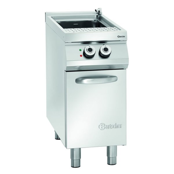 Pastakoker elektrisch op onderstel 40L | Ingebouwde aftapkraan | 9.6kW | 400x900x900(h)mm