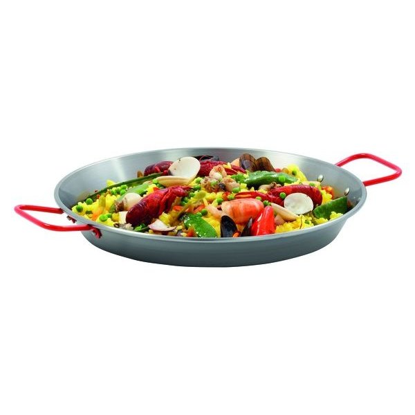 Paella-pan staat/gepolijst STP340 | 450x340x45(h)mm