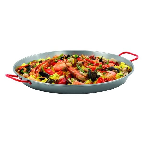 Paella-pan staal/gepolijst STP460 | 655x465x50(h)mm
