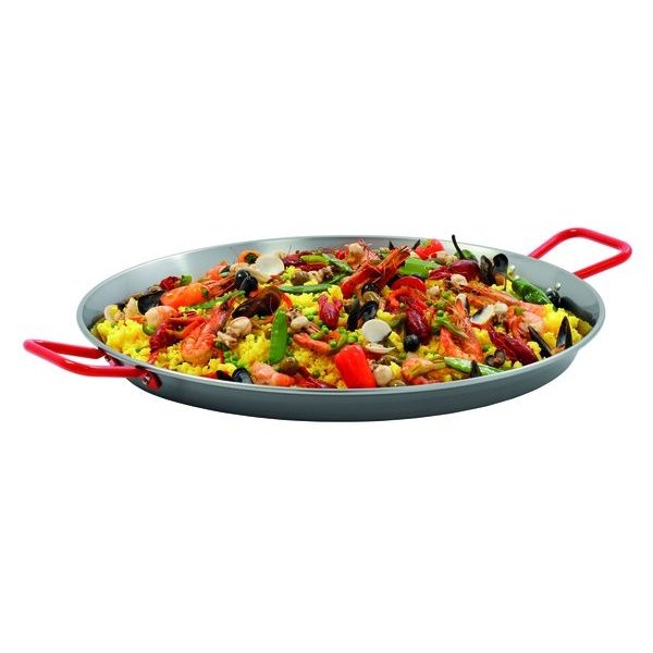 Paella-pan staal/gepolijst STP600 | 780x600x55(h)mm