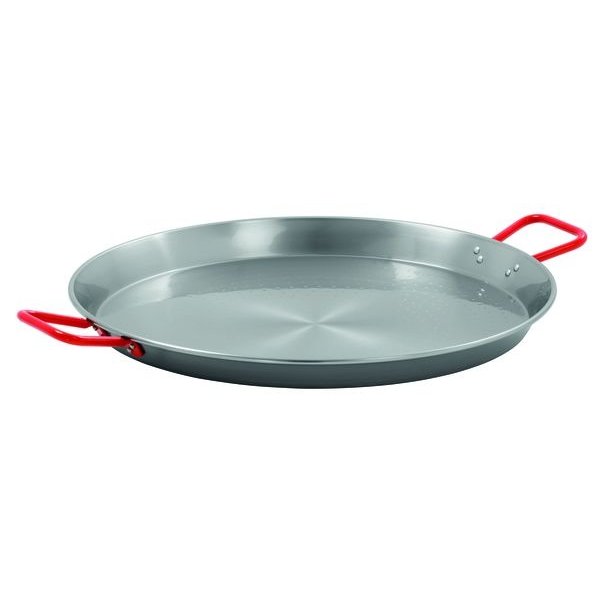 Paella-pan staal/gepolijst STP600 | 780x600x55(h)mm