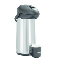 Bartscher Pompkan geïsoleerd zilver/zwart | 5 liter | 181x245x428(h)mm 
