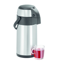 Bartscher Pompkan geïsoleerd zilver/zwart | 3 liter | 170x170x375(h)mm 