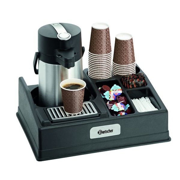 Koffiestation kunststof  1190 | 5 vakken | 440x340x145(h)mm