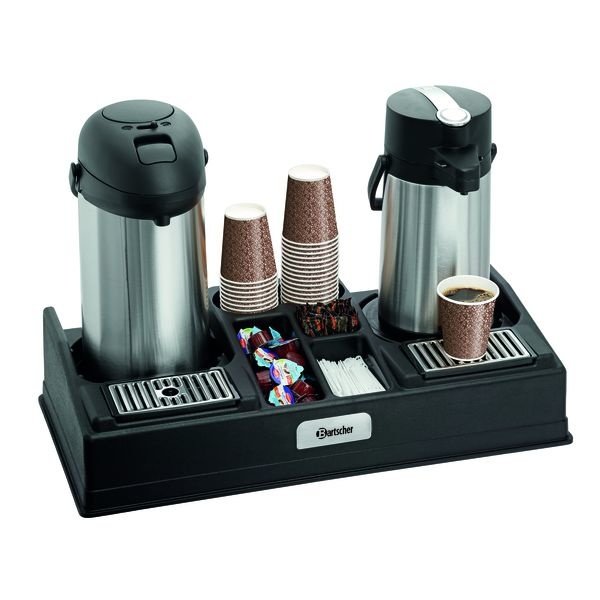 Koffiestation kunststof 2190 | 5 vakken | 660x340x145(h)mm