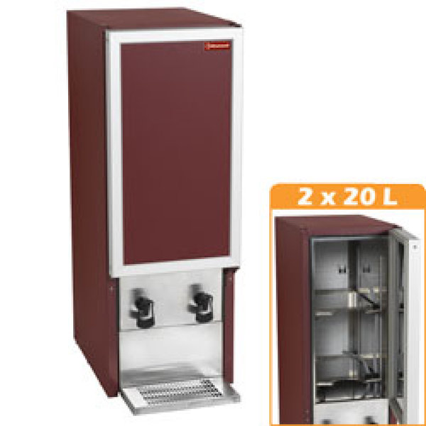 Wijndispenser BIB | 2x 20L | 230V | 392x595x1120(h)mm