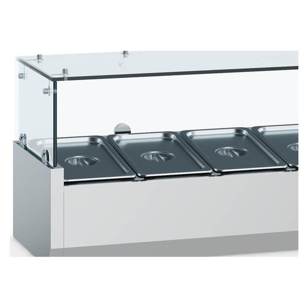 Opzetkoelvitrine | 7x 1/4 GN | +2°C/+8°C | 1500x335x435(h)mm