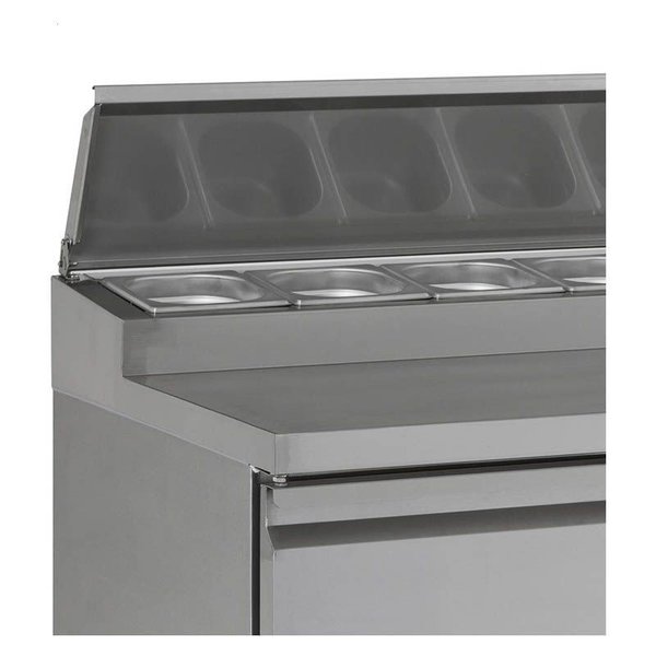 Saladette RVS 392L | 3 deurs | 8x 1/6 GN | Statisch | 1365x700x970(h)mm