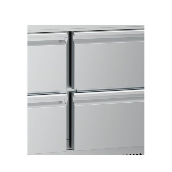 Koelwerkbank | 220L | 4 Laden | +2°C/+8°C | Statisch + Ventilator | 900x700x876(h)mm