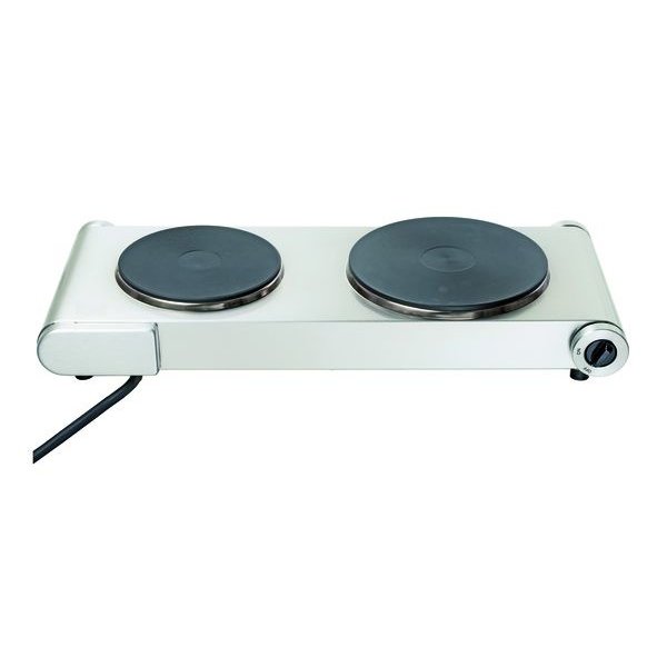 Kookplaat | Elektrisch | 2K2500 RVS | 1.5kW + 1kW | 2 Kookpitten | 535x225x90(h)mm