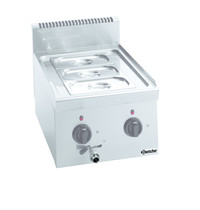Bartscher Bain marie TA elektrisch | 1,4 kW/h | Met aftapkraan | 3x 1/4 GN | 400x600x290(h)mm Bartscher Bain marie TA elektrisch | 1,4 kW/h | Met aftapkraan | 3x 1/4 GN | 400x600x290(h)mm