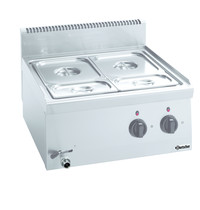 Bartscher Bain marie elektrisch | 2,8 kW/h | 1x 1/1 & 2x 1/4 GN | Met aftapkraan | 600x600x290(h)mm Bartscher Bain marie elektrisch | 2,8 kW/h | 1x 1/1 & 2x 1/4 GN | Met aftapkraan | 600x600x290(h)mm