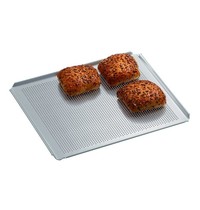 Bartscher Bakplaat geperforeerd aluminium 2/3 | 4 zijden met opstaande rand | 354x325x10(h)mm 