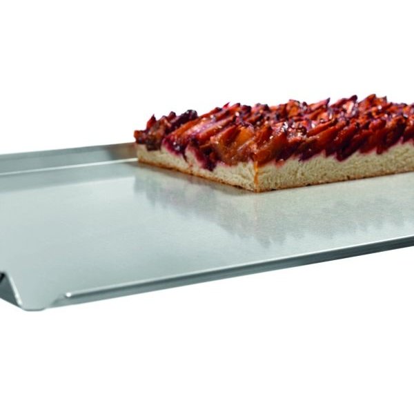 Bakplaat aluminium | 3 zijden rand | 600x400x20(h)mm