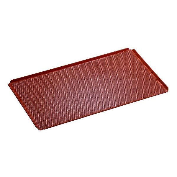 Bakplaat | Geperforeerd Aluminium | Siliconencoating | 4-Zijdige Rand | 1/1 GN