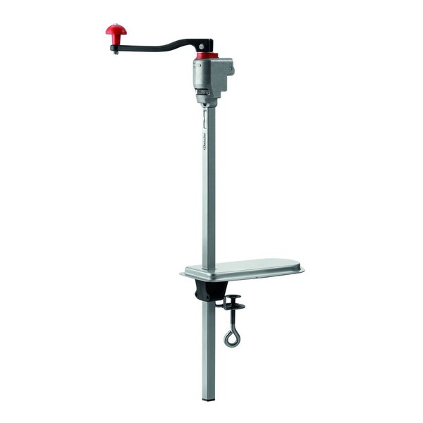 Blikopener RVS/Kunststof | Incl. mes & transportwiel | 125x290x780(h)mm