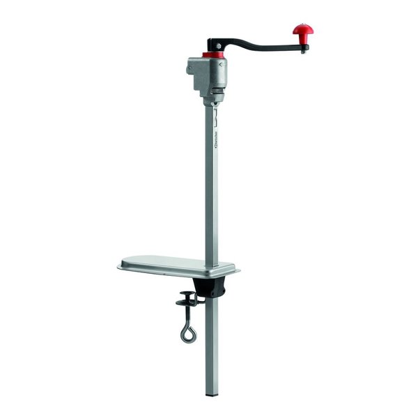 Blikopener RVS/Kunststof | Incl. mes & transportwiel | 125x290x780(h)mm