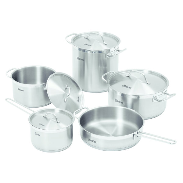 Pannenset met deksel T4P1 | 2/2,7/5,1/6,1/2,8 liter | 585x340x245(h)mm