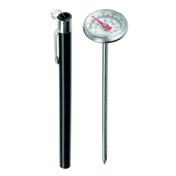 Thermometer A1020 KTP RVS/Kunststof | Incl. beschermingskap | 27x27x140(h)mm