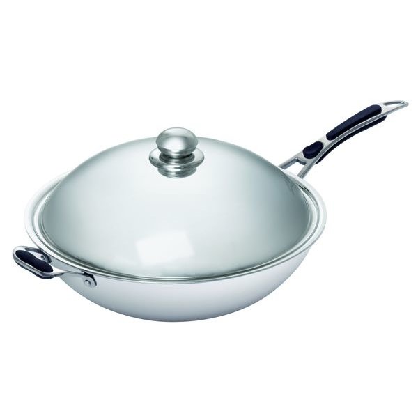 Wokpan RVS met deksel | 6 liter | 640x360x220(h)mm