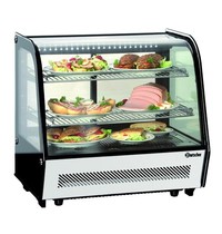 Bartscher Koelvitrine | 120L | Zwart/RVS | +2°C/+12°C | 3 Schappen | 710x575x685(h)mm 